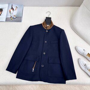 Loro Piana new arrival stand-collar wool coat